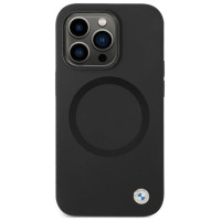 BMW BMHMP14XSILBK2 case for iPhone 14 Pro Max 6.7" - black Signature Liquid Silicone MagSafe