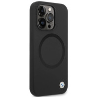 BMW BMHMP14XSILBK2 case for iPhone 14 Pro Max 6.7" - black Signature Liquid Silicone MagSafe