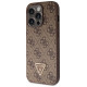 Guess GUHCP14LP4TDSCPW case for iPhone 14 Pro - brown Crossbody 4G Metal Logo