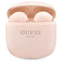 Guess Classic EST Logo TWS Bluetooth headphones + docking station - pink
