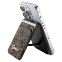 Guess Wallet Card Slot Stand GUWMSHG4SHW case - brown MagSafe 4G Classic Logo