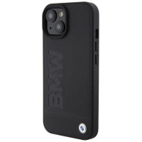 BMW Leather Hot Stamp case for iPhone 15 - black