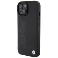 BMW MagSafe Leather Hot Stamp case for iPhone 15 Plus - black