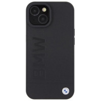 BMW MagSafe Leather Hot Stamp case for iPhone 15 Plus - black