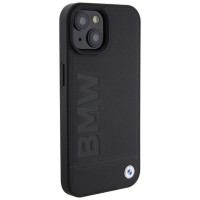 BMW MagSafe Leather Hot Stamp case for iPhone 15 Plus - black