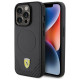 Ferrari Carbon Metal Logo MagSafe case for iPhone 15 Pro - black