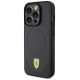 Ferrari Carbon Metal Logo MagSafe case for iPhone 15 Pro - black