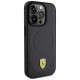 Ferrari Carbon Metal Logo MagSafe case for iPhone 15 Pro - black