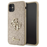 Guess GUHCN61HG4SGD case for iPhone 11 / Xr - gold Glitter Script Big 4G