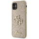 Guess GUHCN61HG4SGD case for iPhone 11 / Xr - gold Glitter Script Big 4G
