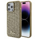 Guess Disco Metal Script case for iPhone 15 Pro Max - gold