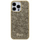 Guess Disco Metal Script case for iPhone 15 Pro Max - gold