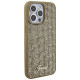 Guess Disco Metal Script case for iPhone 15 Pro Max - gold