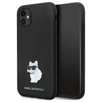 Karl Lagerfeld KLHCN61SMHCNPK case for iPhone 11 / Xr - black Silicone C Metal Pin
