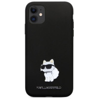 Karl Lagerfeld KLHCN61SMHCNPK case for iPhone 11 / Xr - black Silicone C Metal Pin