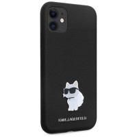 Karl Lagerfeld KLHCN61SMHCNPK case for iPhone 11 / Xr - black Silicone C Metal Pin