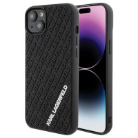 Karl Lagerfeld 3D Rubber Multi Logo case for iPhone 15 Plus - black