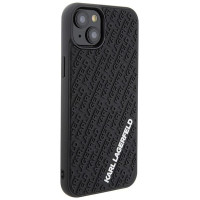 Karl Lagerfeld 3D Rubber Multi Logo case for iPhone 15 Plus - black