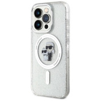 Karl Lagerfeld Karl&Choupette Glitter MagSafe case for iPhone 15 Pro - transparent