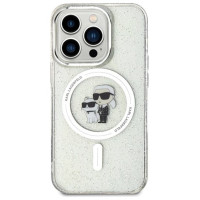 Karl Lagerfeld Karl&Choupette Glitter MagSafe case for iPhone 15 Pro - transparent