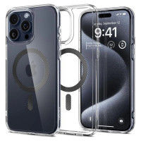 Spigen Ultra Hybrid Mag Case with MagSafe for iPhone 15 Pro - Gray
