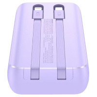 Joyroom JR-PBC06 mini power bank with built-in USB-C / Lightning cables 30W 10000mAh - purple