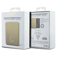 Guess MagSafe 4G Strassed Metal Logo induction power bank 15W 5000mAh - gold