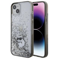 Karl Lagerfeld Liquid Glitter Choupette case for iPhone 15 Plus - transparent
