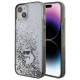 Karl Lagerfeld Liquid Glitter Choupette case for iPhone 15 Plus - transparent