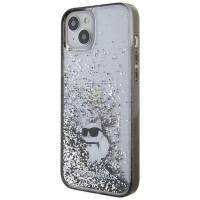 Karl Lagerfeld Liquid Glitter Choupette case for iPhone 15 Plus - transparent