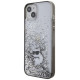 Karl Lagerfeld Liquid Glitter Choupette case for iPhone 15 Plus - transparent