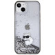 Karl Lagerfeld Liquid Glitter Choupette case for iPhone 15 Plus - transparent