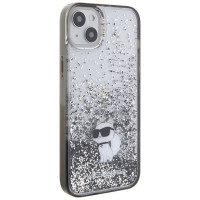 Karl Lagerfeld Liquid Glitter Choupette case for iPhone 15 Plus - transparent