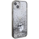 Karl Lagerfeld Liquid Glitter Choupette case for iPhone 15 Plus - transparent