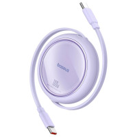 Baseus Free2Draw Mini USB-C - USB-C retractable cable 100W 1m - purple