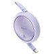 Baseus Free2Draw Mini USB-C - USB-C retractable cable 100W 1m - purple