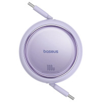 Baseus Free2Draw Mini USB-C - USB-C retractable cable 100W 1m - purple