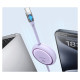 Baseus Free2Draw Mini USB-C - USB-C retractable cable 100W 1m - purple