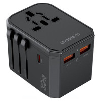 Choetech PD6041 USB-C USB-A PD 30W Travel Charger with 4 Plugs USA EU UK AU - Black