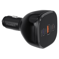 Choetech TC0024 car charger 160W 2x USB-C PD 3.1 1x USB-A - black