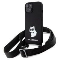 Karl Lagerfeld KLHCP15SSCBSCNK iPhone 15 6.1" hardcase black/black Crossbody Silicone Choupette