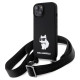 Karl Lagerfeld KLHCP15SSCBSCNK iPhone 15 6.1" hardcase black/black Crossbody Silicone Choupette