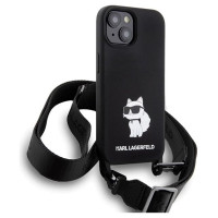 Karl Lagerfeld KLHCP15SSCBSCNK iPhone 15 6.1" hardcase black/black Crossbody Silicone Choupette