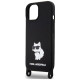 Karl Lagerfeld KLHCP15SSCBSCNK iPhone 15 6.1" hardcase black/black Crossbody Silicone Choupette