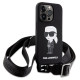 Karl Lagerfeld KLHCP15XSCBSKNK iPhone 15 Pro Max 6.7" hardcase black/black Crossbody Silicone Ikonik