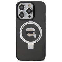 Karl Lagerfeld KLHMP15LHMRSKHK iPhone 15 Pro 6.1" black/black hardcase Ring Stand Karl Head MagSafe