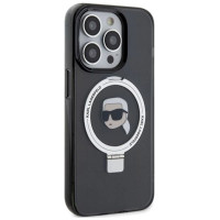 Karl Lagerfeld KLHMP15LHMRSKHK iPhone 15 Pro 6.1" black/black hardcase Ring Stand Karl Head MagSafe