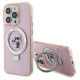 Karl Lagerfeld KLHMP15XHMRSKCP iPhone 15 Pro Max 6.7" pink/pink hardcase Ring Stand Karl&Choupette MagSafe