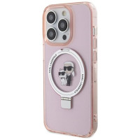Karl Lagerfeld KLHMP15XHMRSKCP iPhone 15 Pro Max 6.7" pink/pink hardcase Ring Stand Karl&Choupette MagSafe