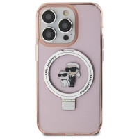 Karl Lagerfeld KLHMP15XHMRSKCP iPhone 15 Pro Max 6.7" pink/pink hardcase Ring Stand Karl&Choupette MagSafe